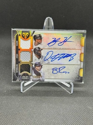 2024 Topps Triple Threads Triple Relic Auto /36 Oneil Cruz Reynolds Hayes #ARC - Image 1 of 2