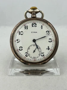 Orologio Da Tasca Cyma A Carica Manuale In Argento 0,800, Funzionante - Imagen 1 de 6