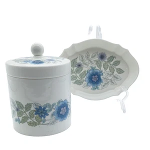 Wedgwood Bone China "Clementine" Lidded Pot & Trinket/Soap Dish Oval Shape  - Picture 1 of 12