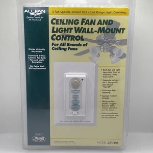 Hunter 27186 Ceiling Fan & Light Wall-Mount Control Dimmer for All Fans Sealed - Picture 1 of 11