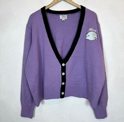 Cárdigan Suéter Pusheen The Cat X Único Vintage Para Mujer 4X/5X Púrpura Estado de ánimo Foto 1 de 4