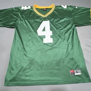 Camiseta Nike Green Bay Packers para hombre L verde 4 Brett Favre hecha en EE. UU. -4233 - Imagen 1 de 16
