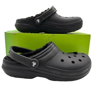Crocs Classic Lined Clogs Unisex M7/W9 Black Dual Comfort 203591-060 New in Box - Picture 1 of 8