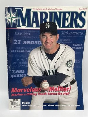 July 2004 Seattle Mariners Magazine Paul Molitor Edgar Martinez Bret Boone - Image 1 of 4