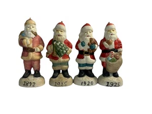 Vintage Santa Claus Standing Figures 4 PCS Lot Set 1872 1915 1920 1925 - Picture 1 of 6