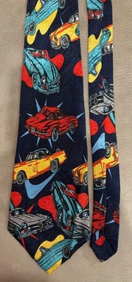 CORBATA CUELLO VINTAGE A. ROGERS 100% POLIÉSTER COCHES CLÁSICOS Foto 1 de 2