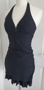 SPANX Love your Assets Gr. M schwarz Neckholder Badekleid Rüschen 1-teilig Badeanzug - Bild 1 von 8