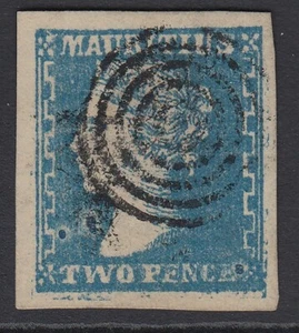 SG 44 Mauritius 1859. 2d pale blue. Very fine used with a crisp target - Picture 1 of 1