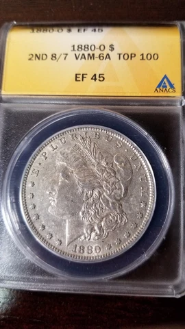 Morgan Silver Dollar 1880O ANACS EF45 2nd 8/7 VAM 6A - Item # 3097 Cover