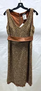 NEW D&G Dolce & Gabbana Brown Tweed Belted Dress 44 / US 8 - Picture 1 of 4