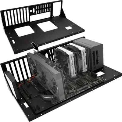 1PC Alloy Steel Open Frame Gaming Computer Case – ATX/M-ATX/ITX Compatible, Air - Image 1 of 4