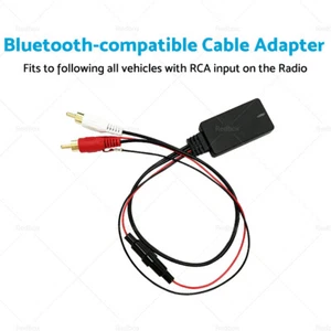 Car Audio Stereo 12V Bluetooth-compatible AUX Receiver Module 2RCA Cable Adapter - Picture 1 of 8