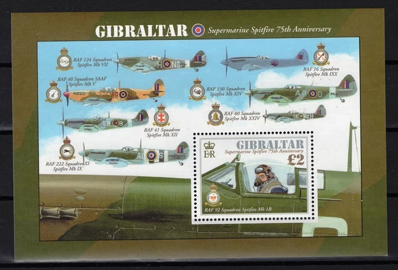 Gibraltar 2011 planes , aviation souvenir sheet MNH - Image 1 of 1