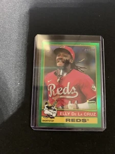 2025 topps heritage elly de la cruz Green Chrome Refractor 61/99 - Picture 1 of 3