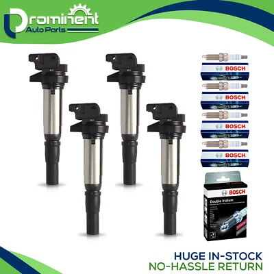 4x Bobina de encendido y 4x Bujía Bosch para Mini Cooper 2007-2010 1.6L I4 UF598 Foto 1 de 4