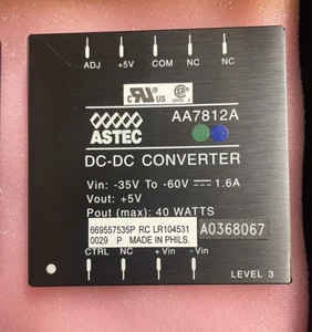 AA7812A Astec DC to DC Converter and Switching Regulator Module 1-OUT 5V 8A 40W - Picture 1 of 2