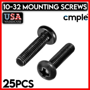 25pcs 10-32 Rack Screws 1/2" Long Phillips-Head Mounting Screws - Black - Picture 1 of 5