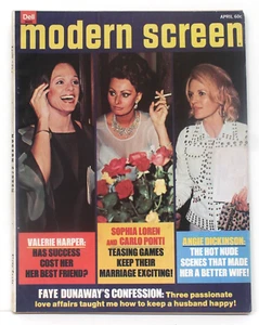 Modern Screen magazine April 1975 Valerie Harper Sophia Loren Angie Dickenson - Imagen 1 de 4