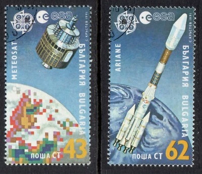 Estampillas de Bulgaria Scott 3612-3613 (1991) CTO Europa Space MNH Foto 1 de 2