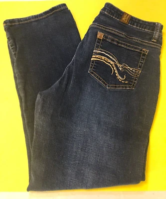 Pantalones de mezclilla elásticos bordados 32x28 para mujer Aura Wrangler Foto 1 de 4