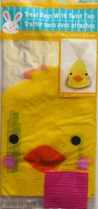 Nuevas 25 bolsas de tratamiento de celofán para huevos de Pascua y pollito con corbatas ~ pollita - Imagen 1 de 1