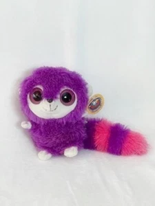 Zirkus Zirkus Plüsch Shaggy Stofftier Lemur Lila Rosa Große Augen Neu mit Etikett Neu - Bild 1 von 6