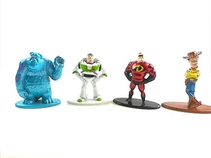Disney Nano Jada Metalfigs Pixar Sully, Buzz, Woody, & Mr. Incredible Mini Figs - Picture 1 of 11