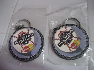 Two 2003 MLB All-Star Game Keychains Rubber 2.5" Chicago White Sox Baseball SGA - Picture 1 of 4