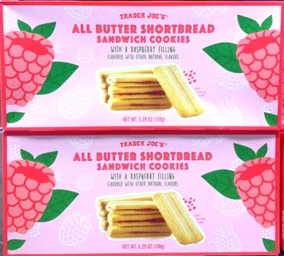 2 Packs Trader Joe's All Butter Shortbread Sandwich Cookies 5.29 oz Each=10.58oz - Image 1 of 3