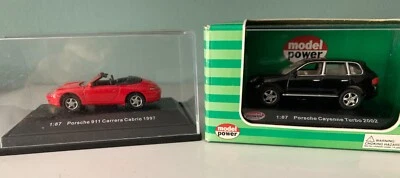 Porsche 911 & Porsche Cayenne Turbo  Model Cars - Model Power + ?    HO 1:87 - Image 1 of 4