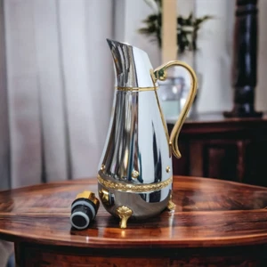 Caffettiera araba Dallah fiaschetta dallah elegante design arabo 81598 - Foto 1 di 3
