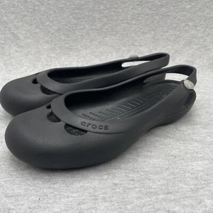 Crocs Jayna Ballet Flat Slingback Slip-on Shoes Flower Accent Size 9 Womens - Picture 1 of 11