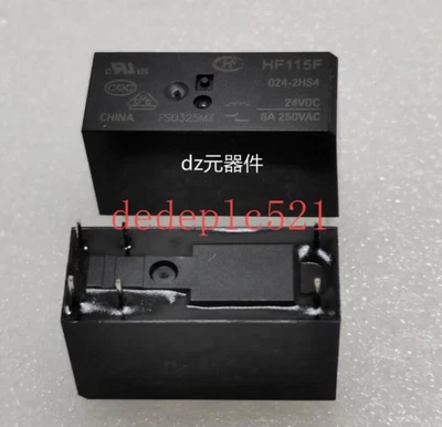 3 PCS NEW HF HF115F 024-2HS4 power electromagnetic relay - Image 1 of 3
