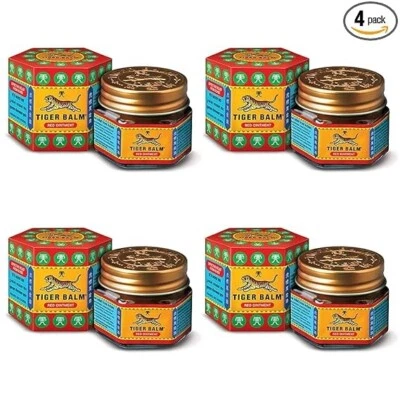 Tiger Balm Red Ointment | 21ml each | Pack of 4 | Ayurvedic Pain Relief Balm - Image 1 of 4