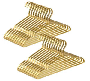 Gold Aluminum Coat Hangers 20 Pack 16.5â? Premium Matte Metal Hangers with No - Picture 1 of 7