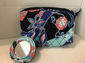 Vera Bradley Mirror Cosmetic Case LOTUS FLOWER SWIRL Quilted - Mirror Attached - Picture 1 of 4