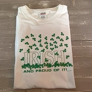 Irish And Proud, Men's Tee, large, White. Irish Heritage, St Paddys Day, New - Picture 1 of 4