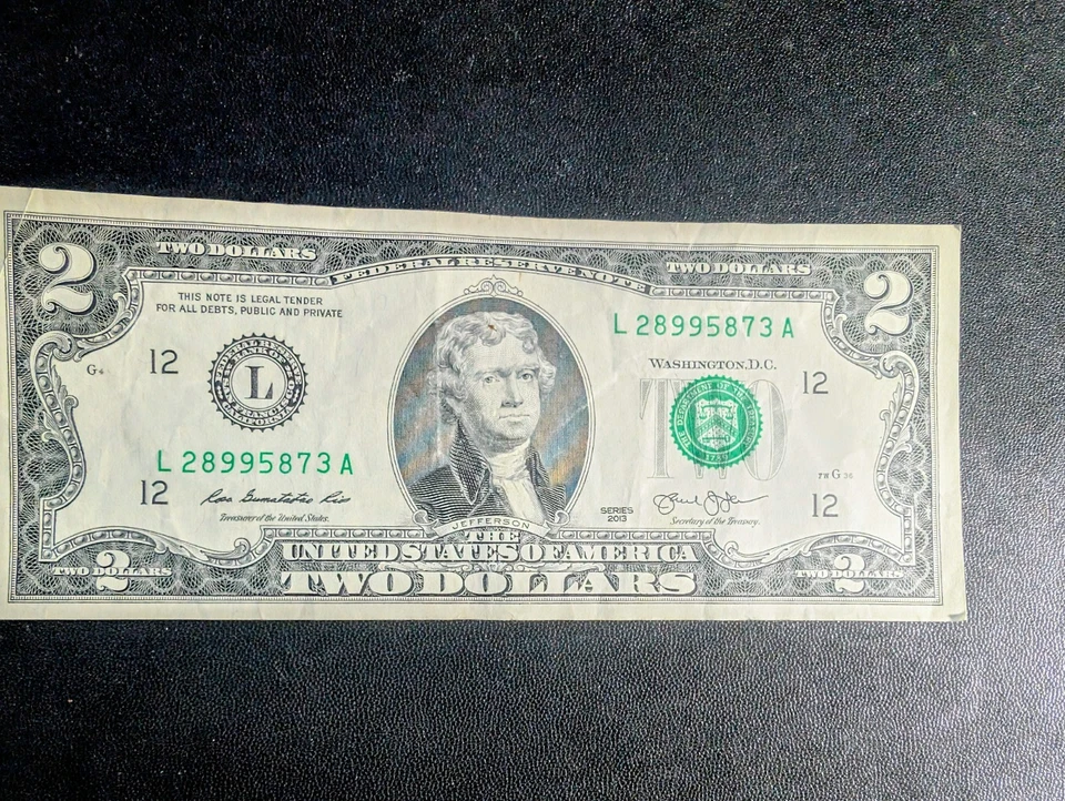 2 доллара банкнота 2013 серии A - Изображение 1 из 2