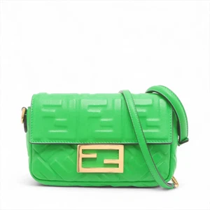 Bolso de Mano Fendi ZUCCa Mini Cubo Cuero 2 Vías Verde 8BS017 - Imagen 1 de 12