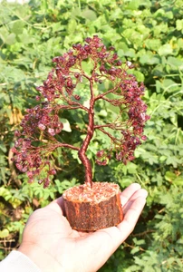 Red Garnet Crystal Tree | Copper Wire Bonsai for Love & Strength | January Gift - Picture 1 of 5
