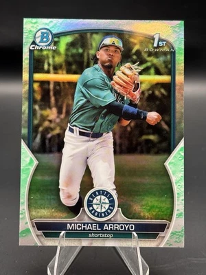 Michael Arroyo - Lunar Glow - 2023 Bowman Chrome #BCP-63 Seattle Mariners - Image 1 of 2
