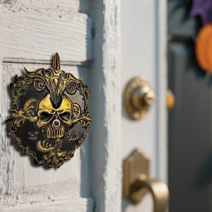 Skeleton Doorbell Cover Halloween Themed Wrap Spooky with Light Up Eyeball - Picture 1 of 8