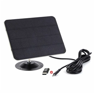 Panel Solar 10W 5V 360° USB+Tipo-C Impermeable para Cámara de Vigilancia con Cable de 3m - Imagen 1 de 23