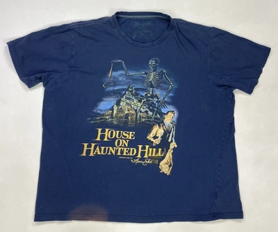 Marc Ecko House On Haunted Hills Graphic T-shirt Men XXL Blue Y2K - Image 1 of 4