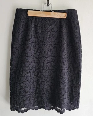 Falda de encaje negra granate Hill talla 6 Foto 1 de 4