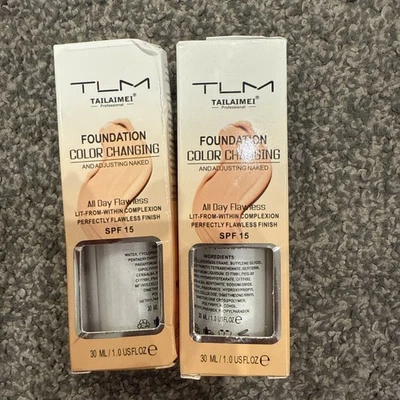 2 Boxes TLM Color Changing Foundation Flawless Color Change SPF15  - Image 1 of 3
