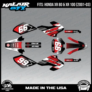 Graphics Kit for HONDA XR80 XR100 (2001-2003) Turbo Series - Red - Picture 1 of 4