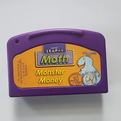 LeapFrog Leap 1 Math Monster Money Pre-school to 1st Grade Cartridge Only - Image 1 of 4