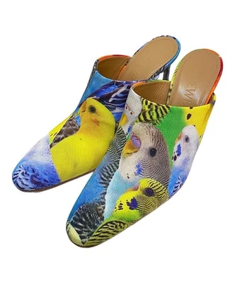 LOEWE Zapatos de Tacón/Tela Mules Loro (US7.5/EU37.5/UK5) Auténticos 1605 Foto 1 de 4