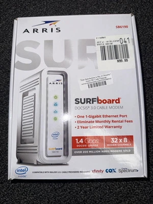 ARRIS SURFboard DOCSIS 3.0 Cable Modem - SB6190 - Image 1 of 4